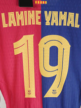 FC Barcelona Home Shirt Player Issue L/S 2024/25 Lamine Yamal 19 (L)