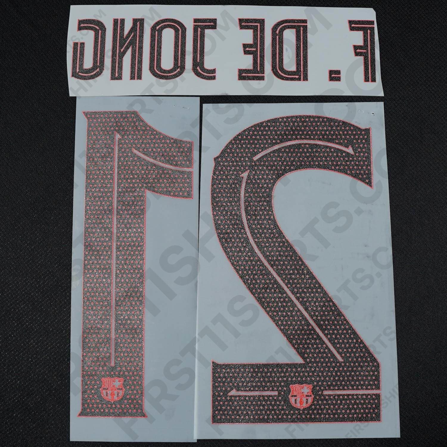 2024/25 FC Barcelona Away Name Set F. De Jong 21 Cup Version (Repro)