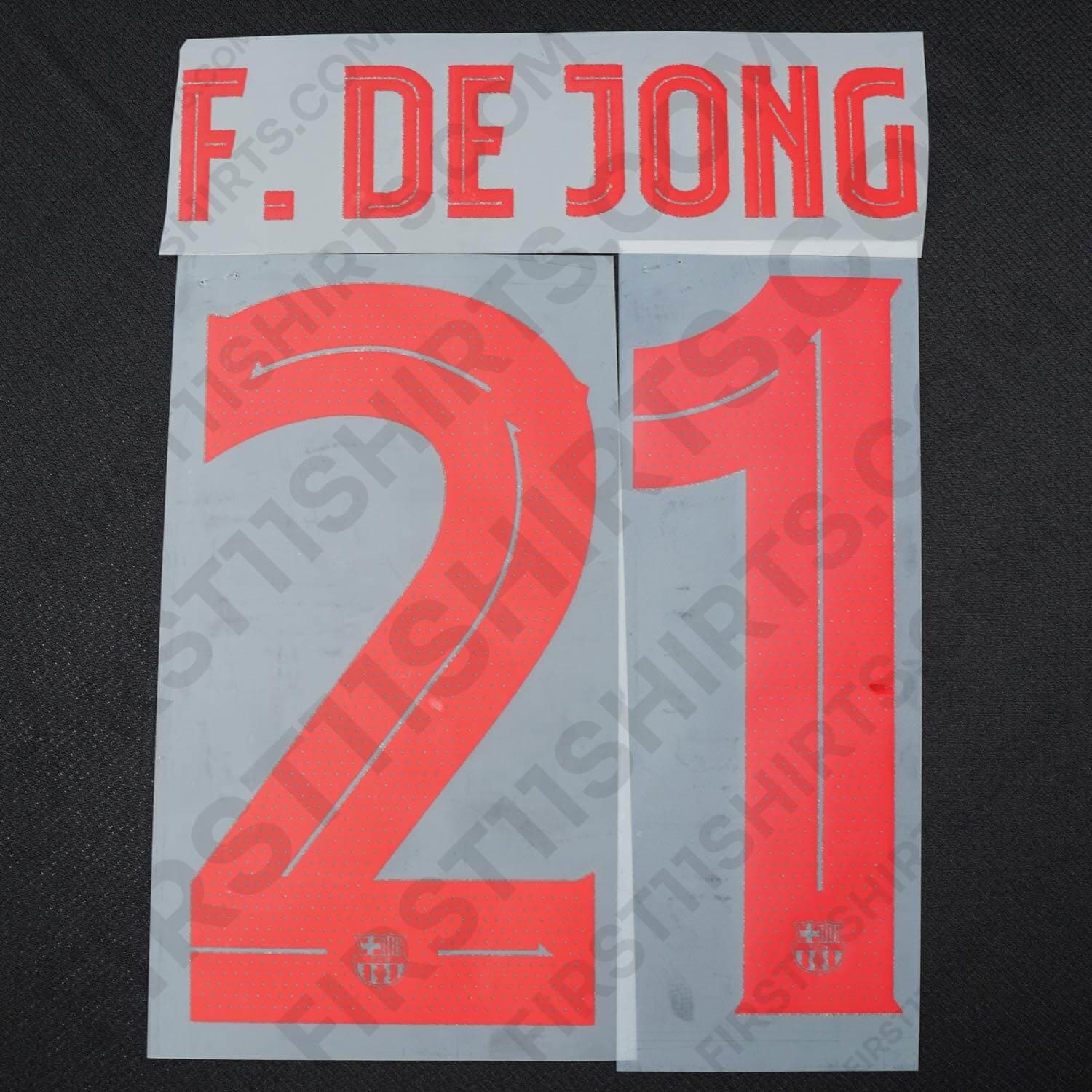 2024/25 FC Barcelona Away Name Set F. De Jong 21 Cup Version (Repro)