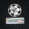 2024/25 FC Barcelona UCL Starball BOH 5 e patch UEFA Foundation (riproduzione)