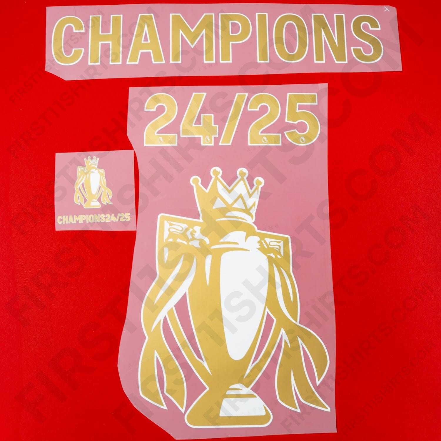 2024/25 Liverpool Home Name Set Premier League Champions 24/25 (Repro)