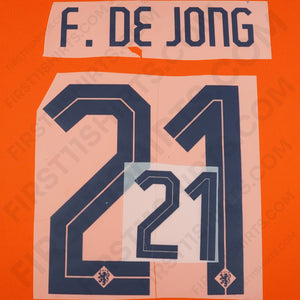 2024/25 Netherlands Home Name Set F. De Jong 21 (Repro)