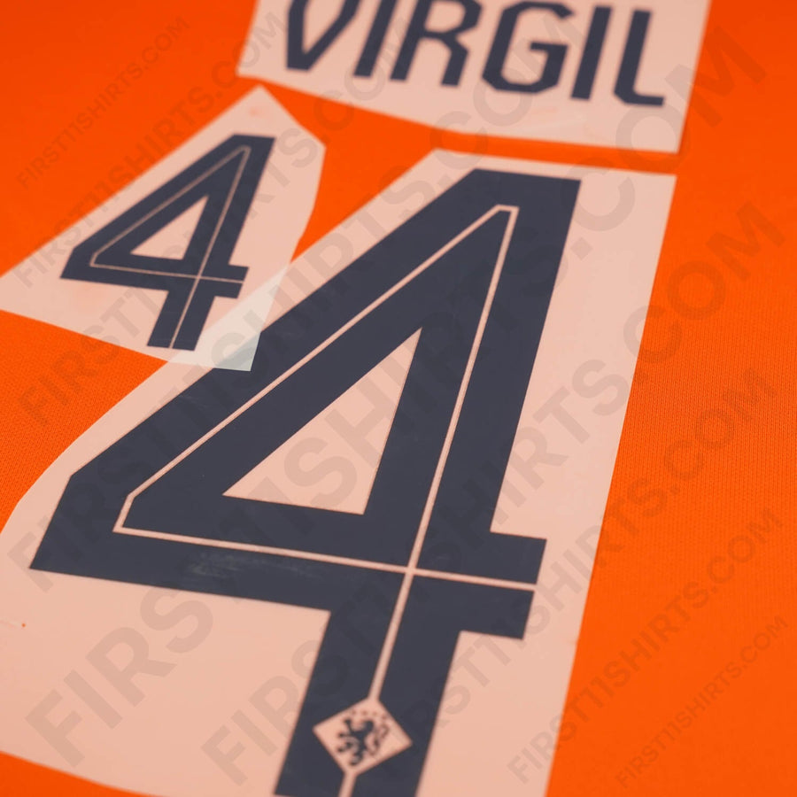 Name Set 2024/25 Netherlands Virgil #4 Home Name Set (Repro) – First11