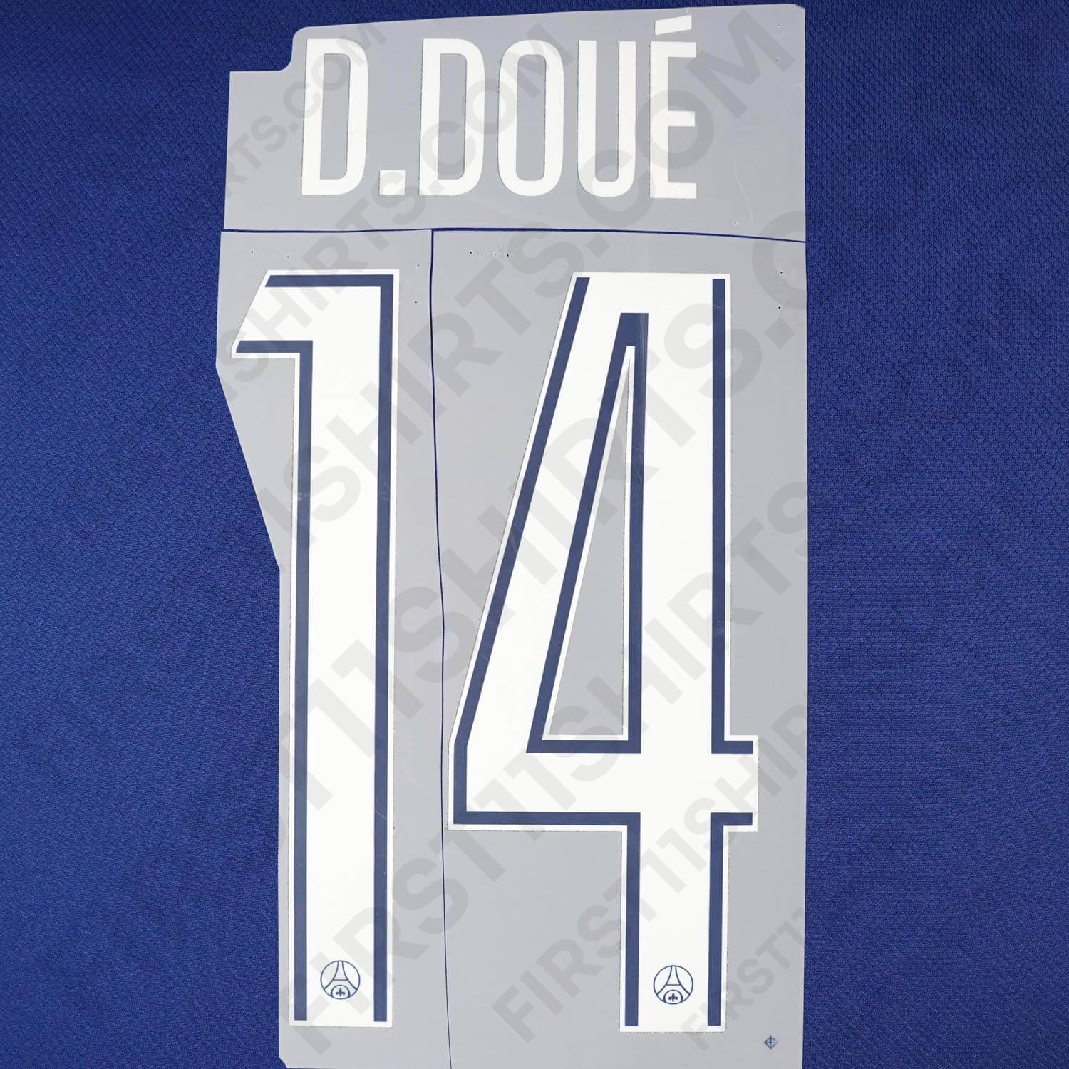 2024/25 PSG D.Doue #14 Fourth Name Set (Repro) | First11