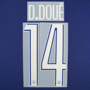 2024/25 PSG Official Fourth Name Set Cup Version D.Doué #14