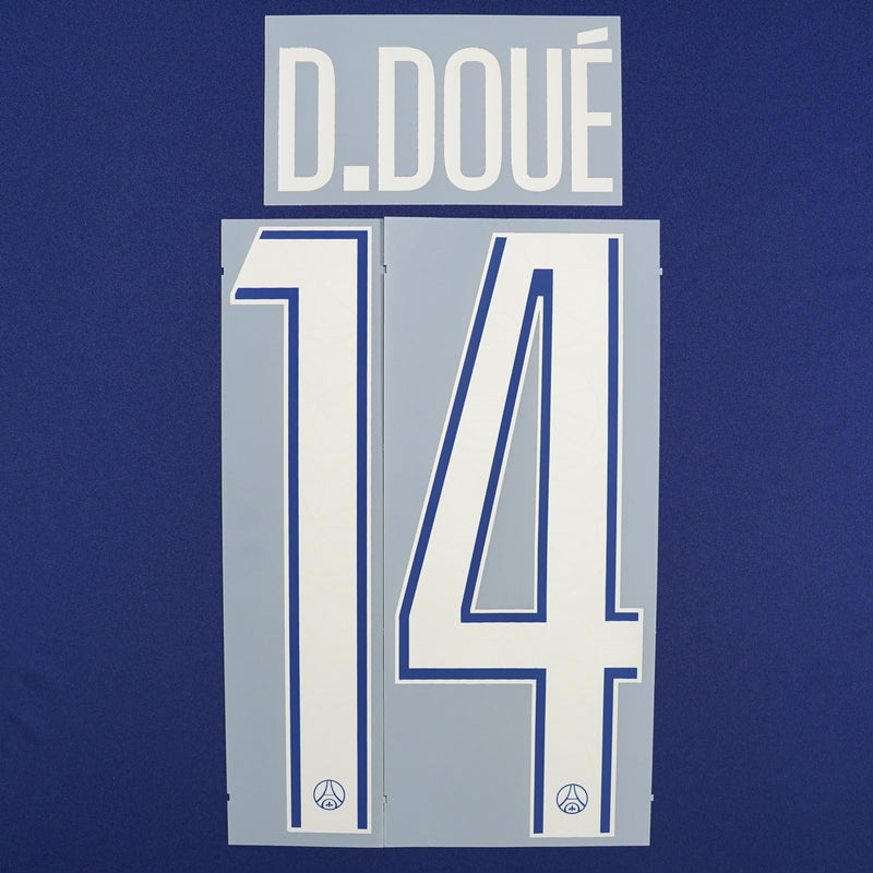 2024/25 PSG Official Fourth Name Set Cup Version D.Doué #14