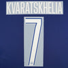 2024/25 PSG Set Nome Ufficiale Quarta Maglia Versione Coppa Kvaratskhelia #7