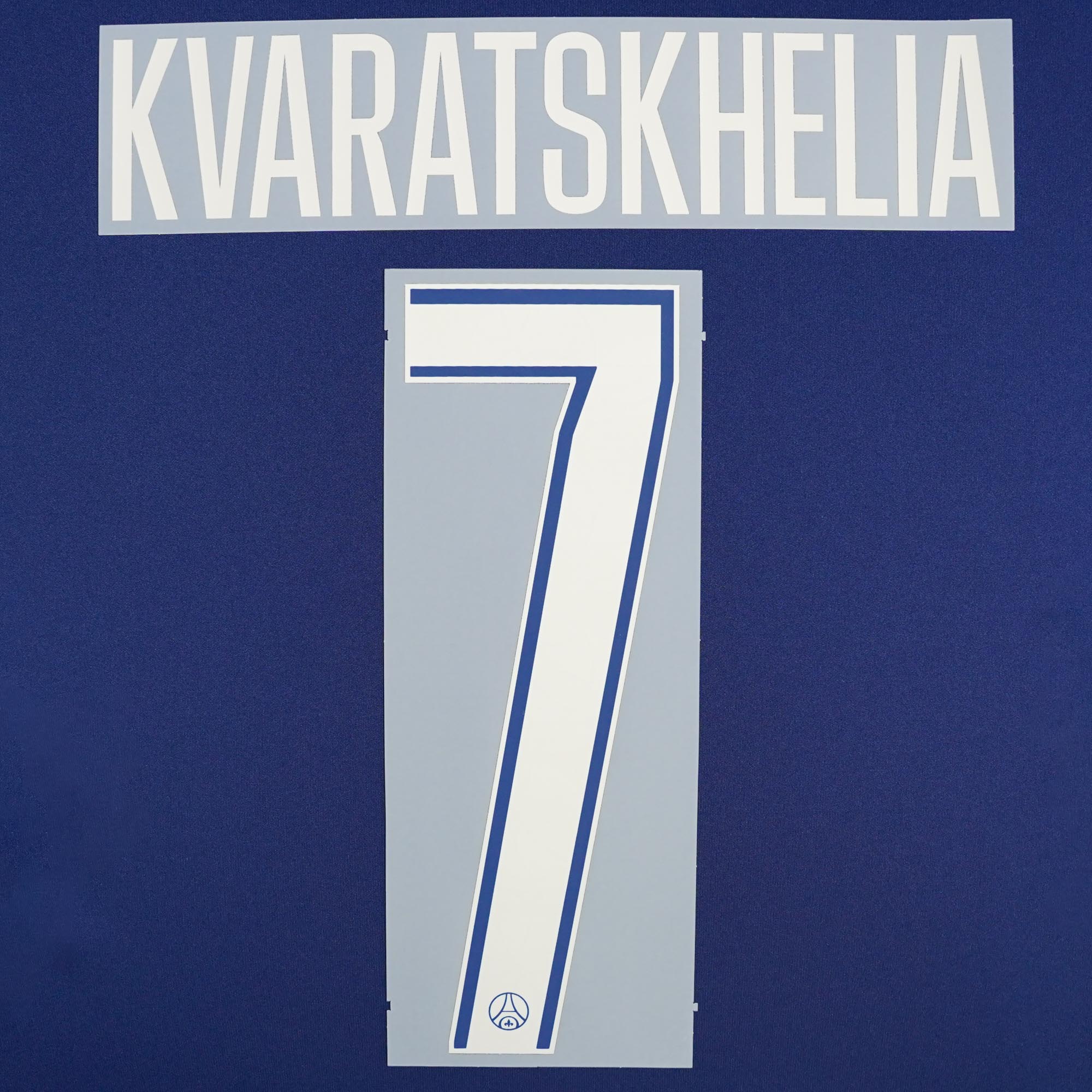 2024/25 PSG Official Fourth Name Set Cup Version Kvaratskhelia #7