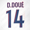 2024/25 PSG Third Name Set D.Doué #14