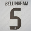 2025/26 Real Madrid Home Name Set Bellingham #5 (Repro)