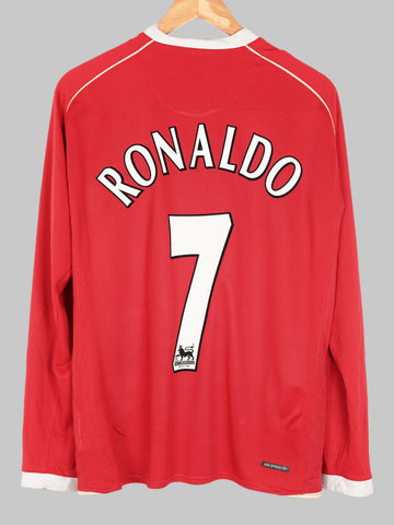 2006/7 Manchester United Ronaldo #7 Home Shirt L/S (M)