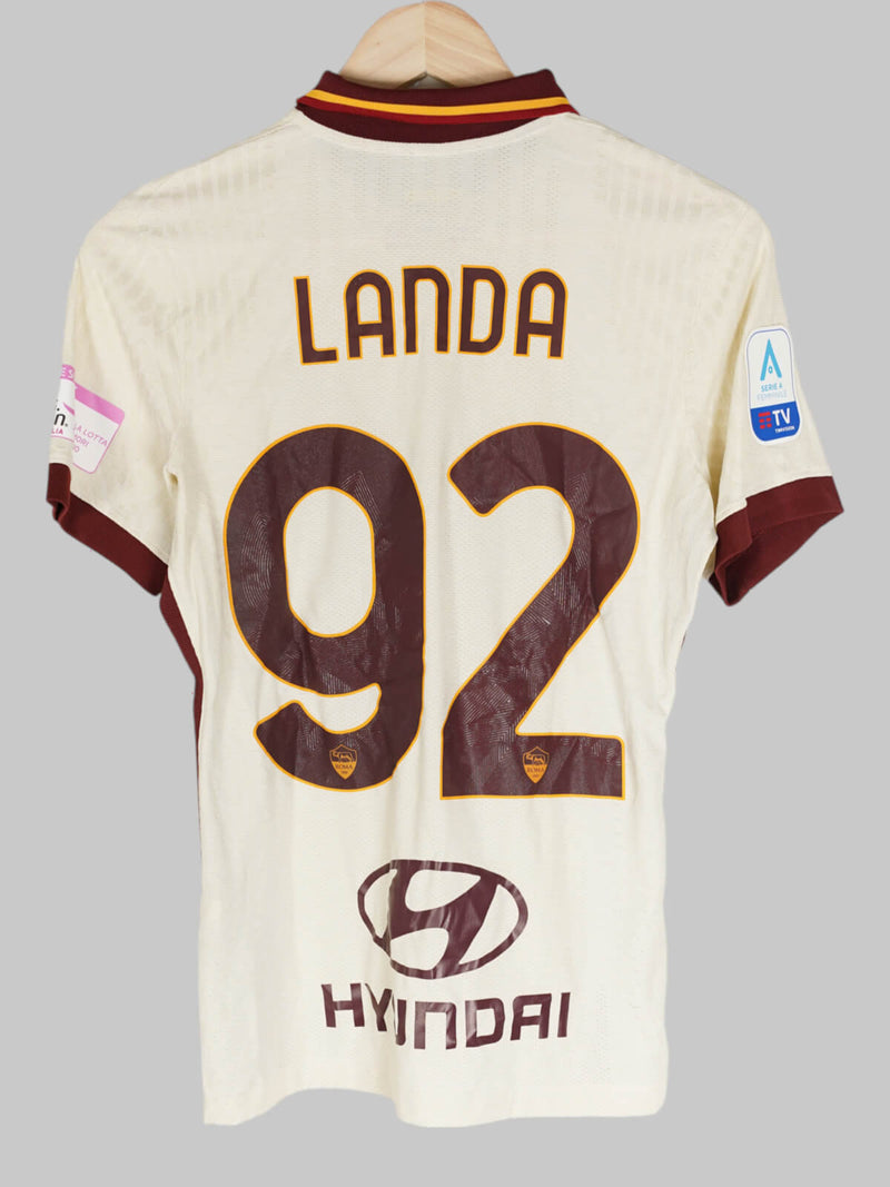 2020/21 AS Roma Landa #92 Away Shirt Match Worn (M)