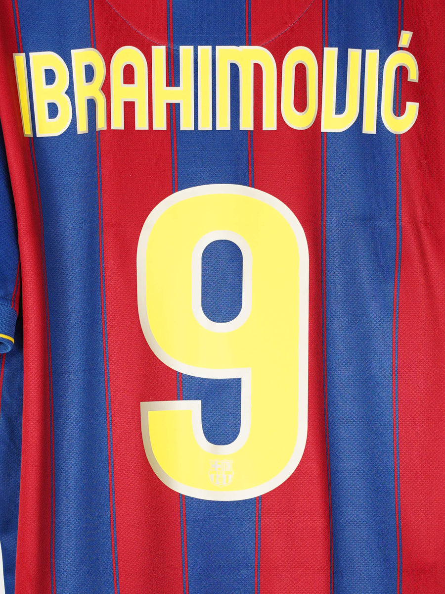 2009/10 Barcelona Ibrahimovic #9 Home Shirt (L)