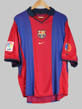 2000/1 Barcelona Rivaldo #10 Home Shirt (XL)