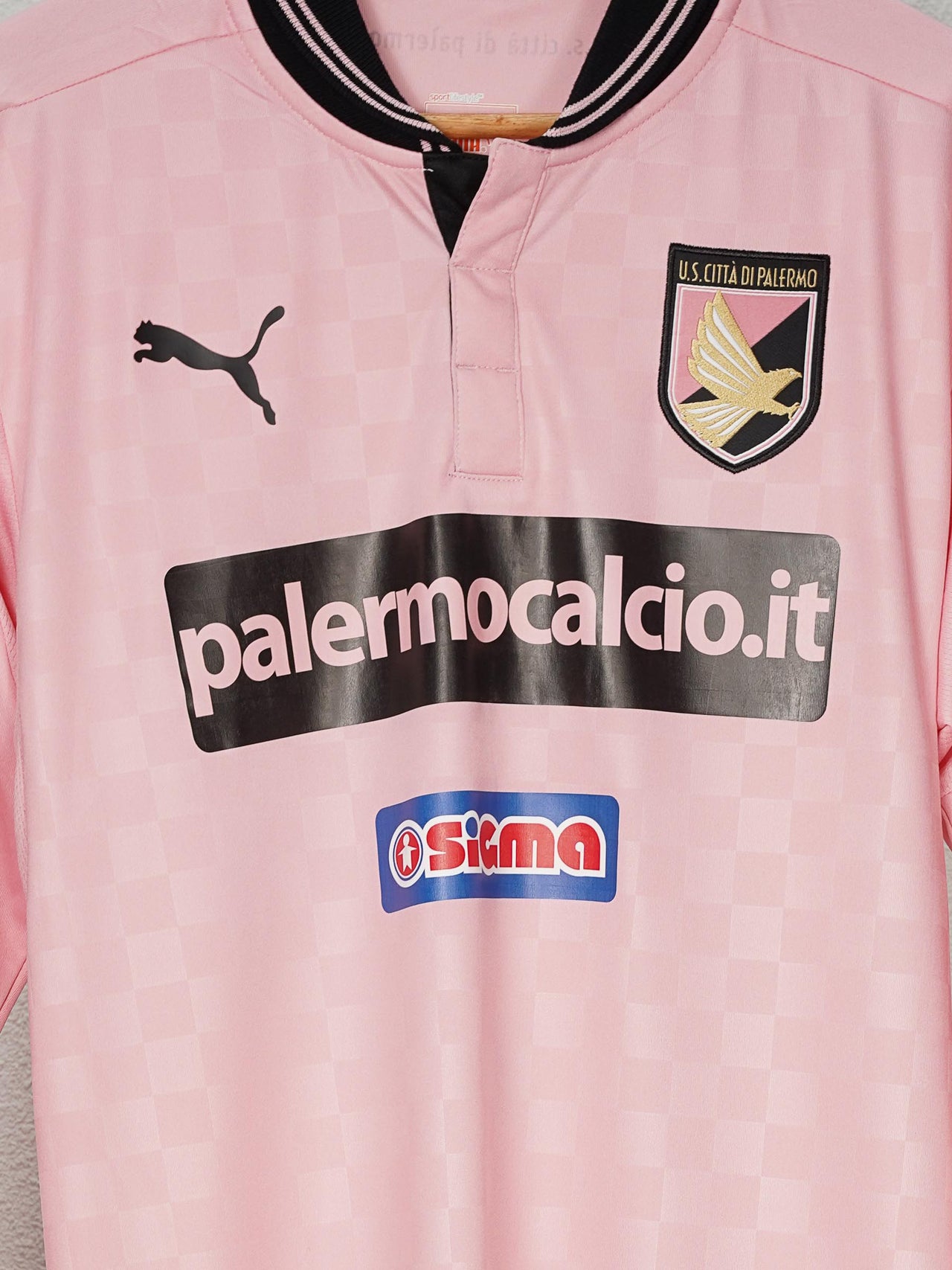 Palermo Home Shirt 2013/14 L/S Vitiello #29 Match Issued/Worn (M)
