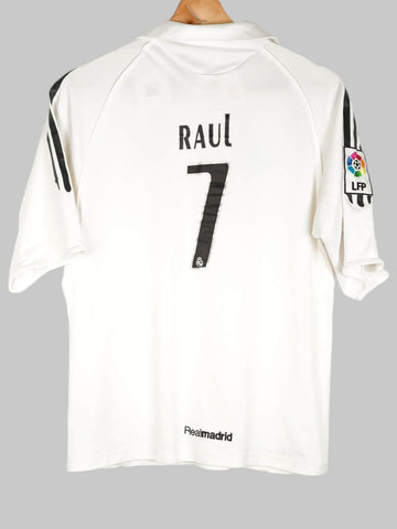 2005/6 Real Madrid Home Shirt Raul #7 (Kids L)