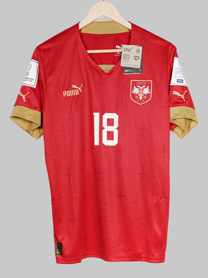 2022/23 Serbia Home Shirt Vlahovic #18 (M)