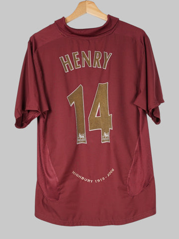 2005/06 Arsenal Henry #14 Thuisshirt (XL) Nike