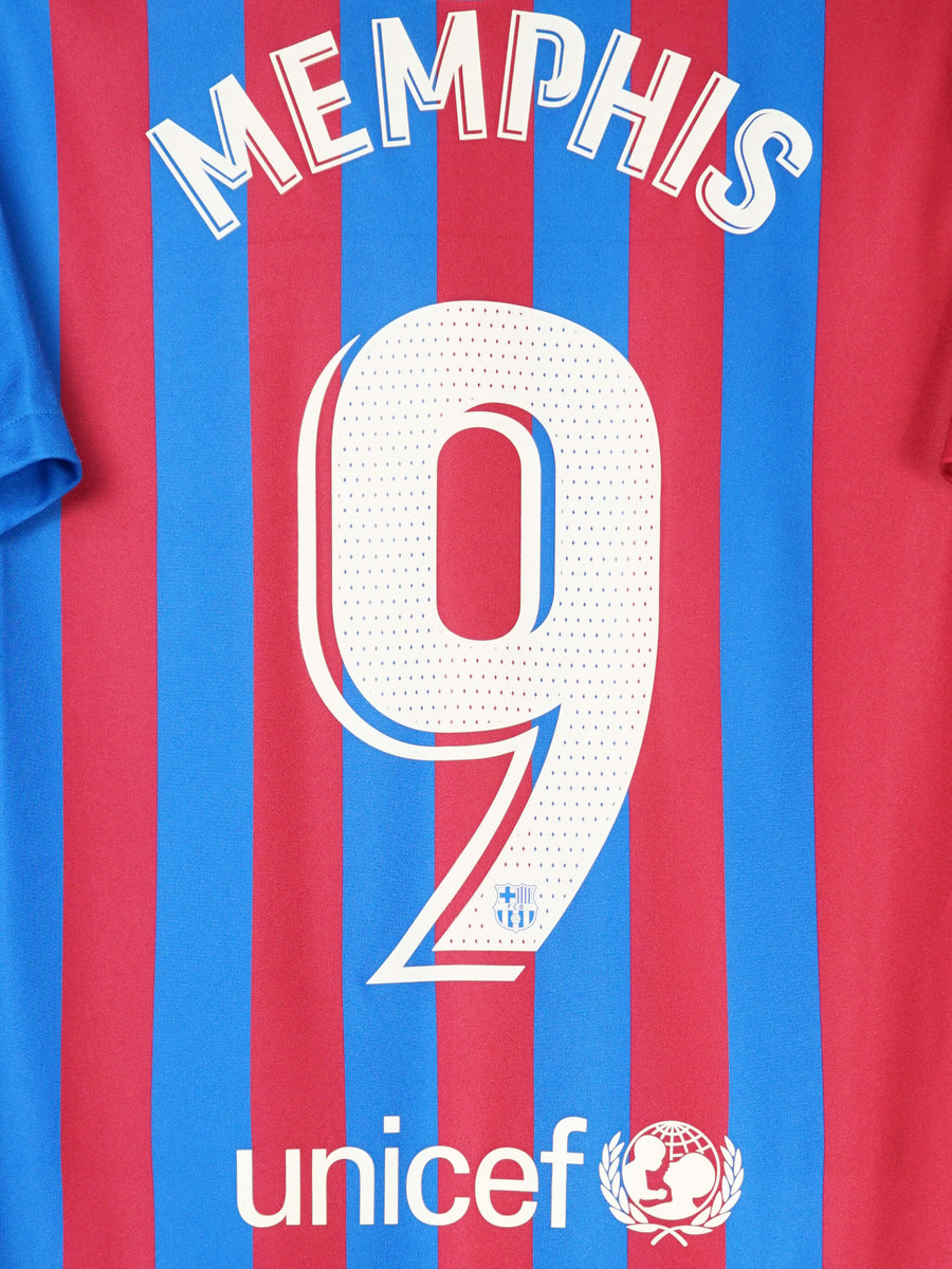 2021/22 Barcelona Memphis #9 Home Shirt (L)