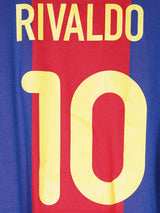 2000/1 Barcelona Rivaldo #10 Home Shirt (XL)