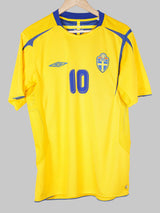 2006/7 Sweden Ibrahimovic #10 Home Shirt (L)