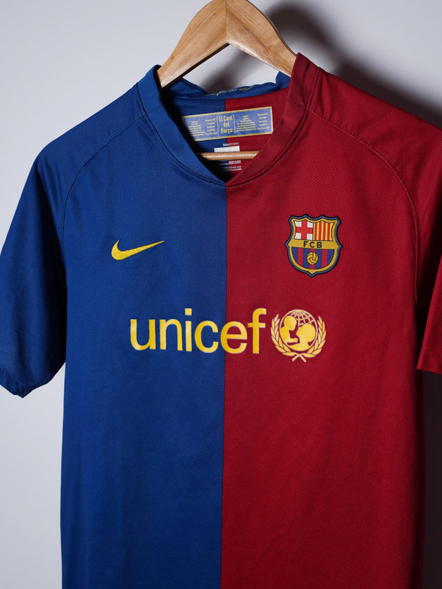 FC Barcelona Home Shirt 2008/9 (XL Kids)