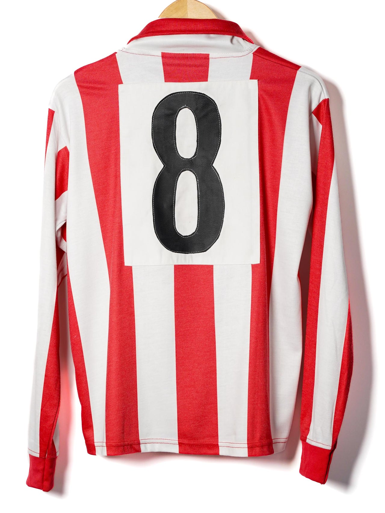 Atletico Madrid thuisshirt met lange mouwen jaren 80 nr. 8 (S)
