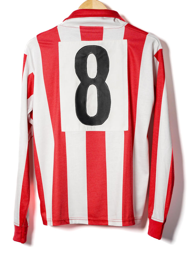 Atletico Madrid thuisshirt met lange mouwen jaren 80 nr. 8 (S)