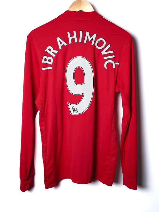 Man United Home Shirt L/S 2017/18 Ibrahimovic #9 (M)