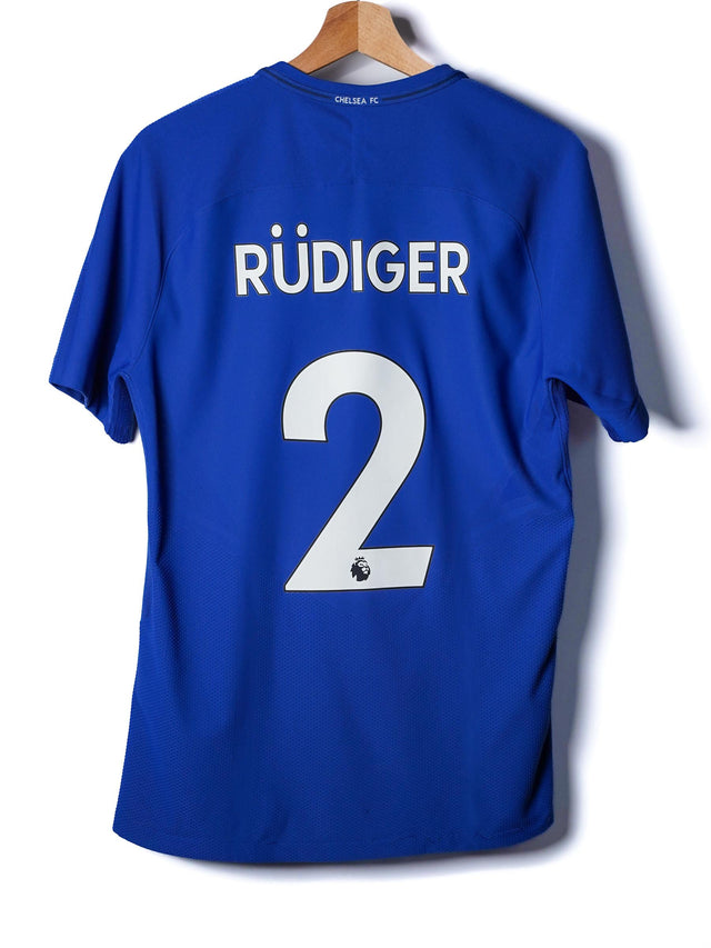 Chelsea Home Shirt 2017/18 Rüdiger #2 Player Issue (S)