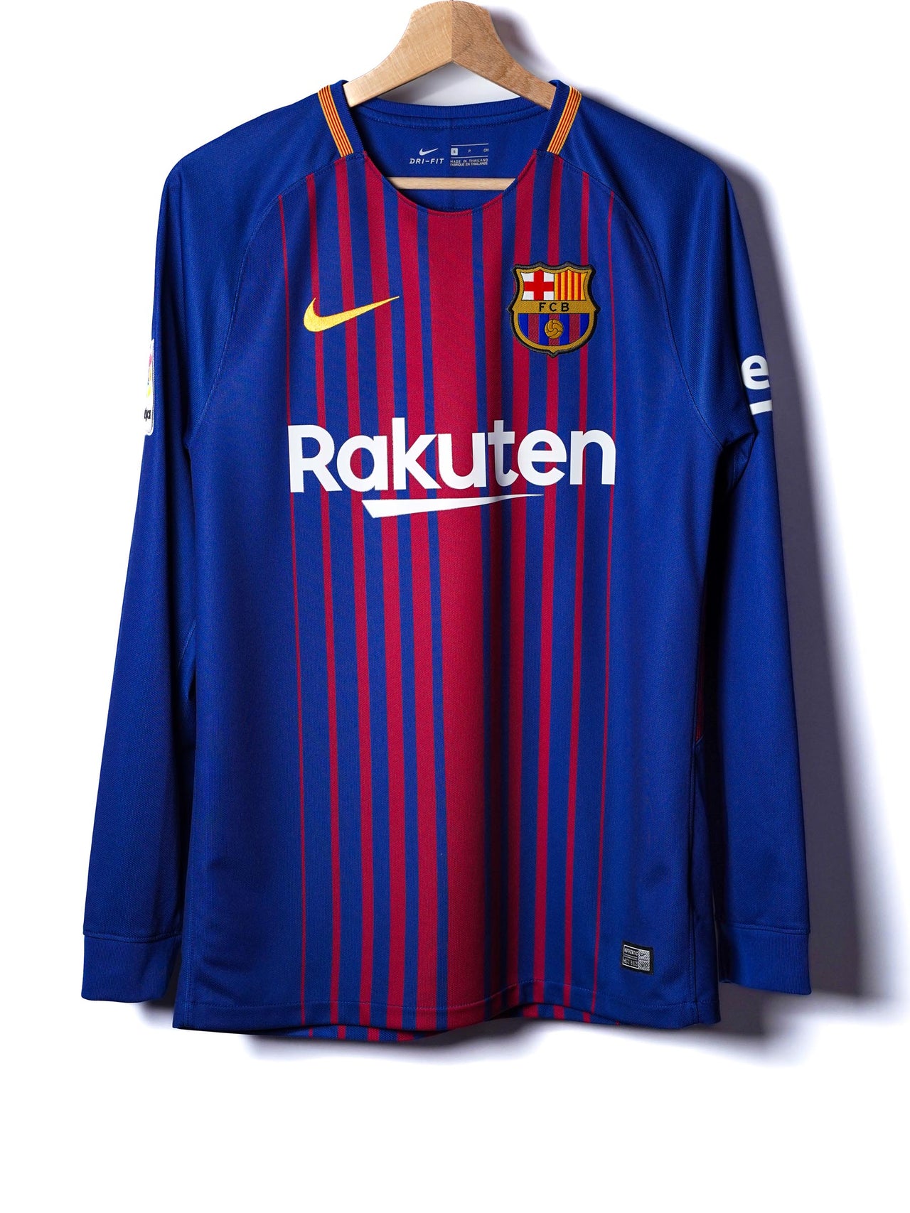 FC Barcelona Home Shirt 2017/18 L/S Messi #10 (S)