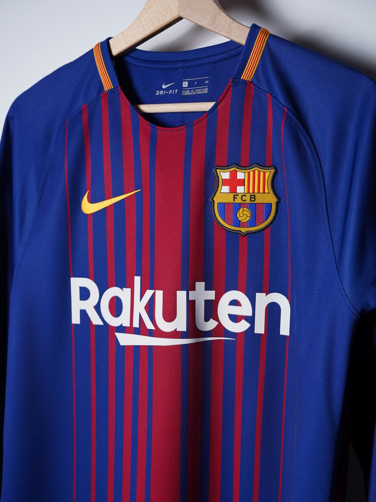 FC Barcelona Home Shirt 2017/18 L/S Messi #10 (S)