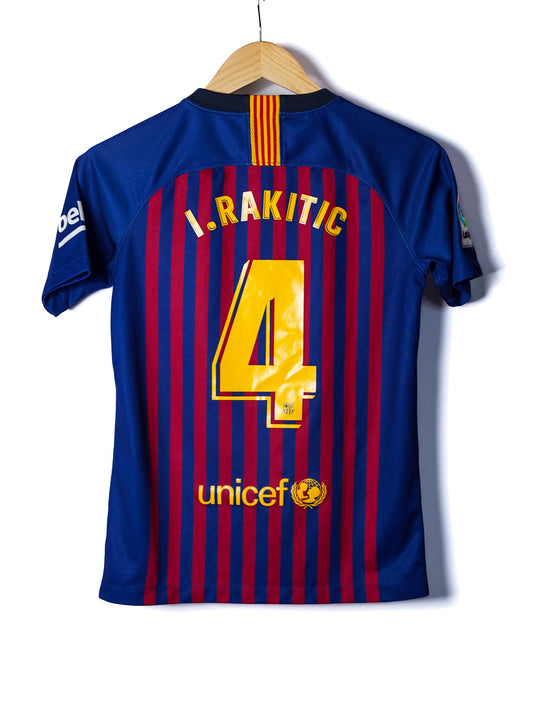 FC Barcelona Home Shirt 2018/19 Rakitic #4 (L Kids)