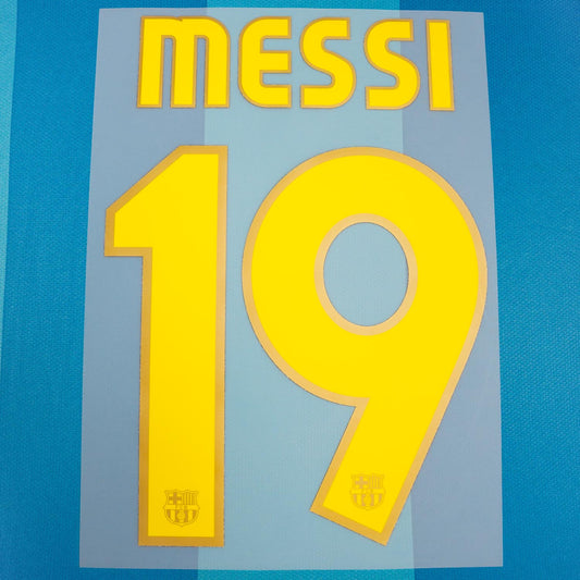 2007/8 FC Barcelona Home/Away Name Set Messi #19 (Repro)