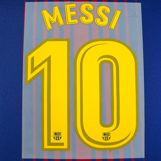 2017/18 FC Barcelona Home Name Set Messi #10 (Repro)