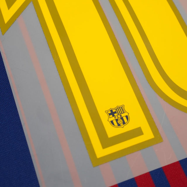 2017/18 FC Barcelona Home Name Set Messi #10 (Repro)