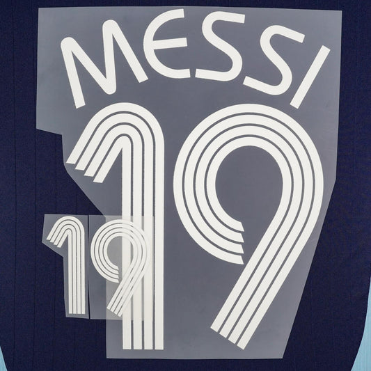 2006/7 Argentina Away Name Set Messi #19 (Repro)