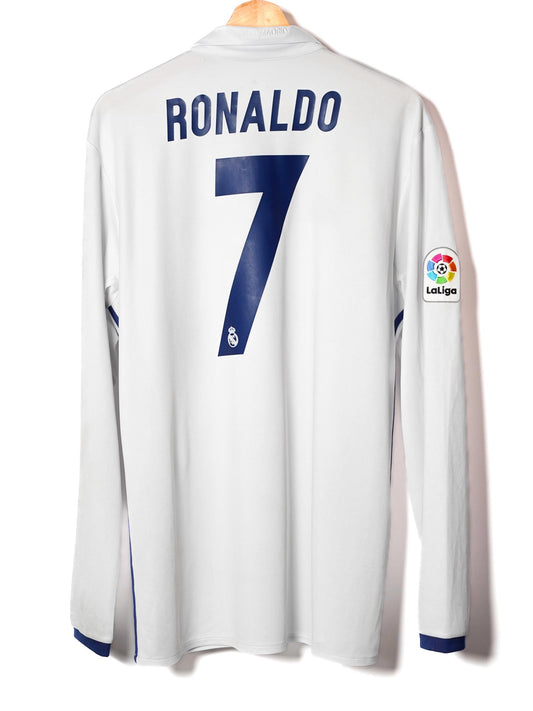 Real Madrid Home Shirt L/S 2016/17 Ronaldo #7 (L)