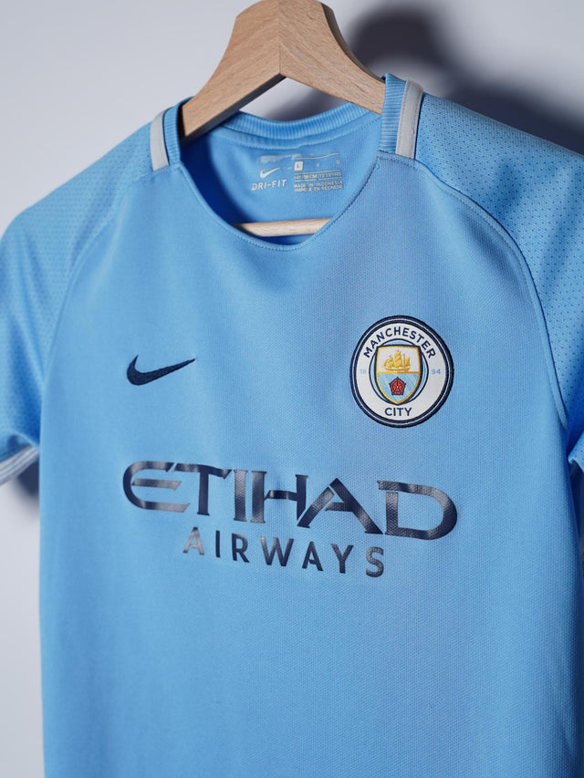 Manchester City Home Shirt 2017/18 Agüero #10 (L Kids)