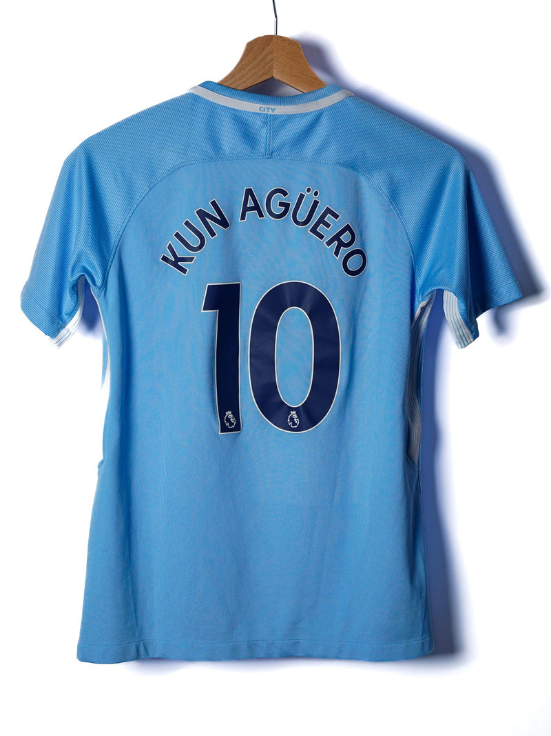 Manchester City Home Shirt 2017/18 Agüero #10 (L Kids)