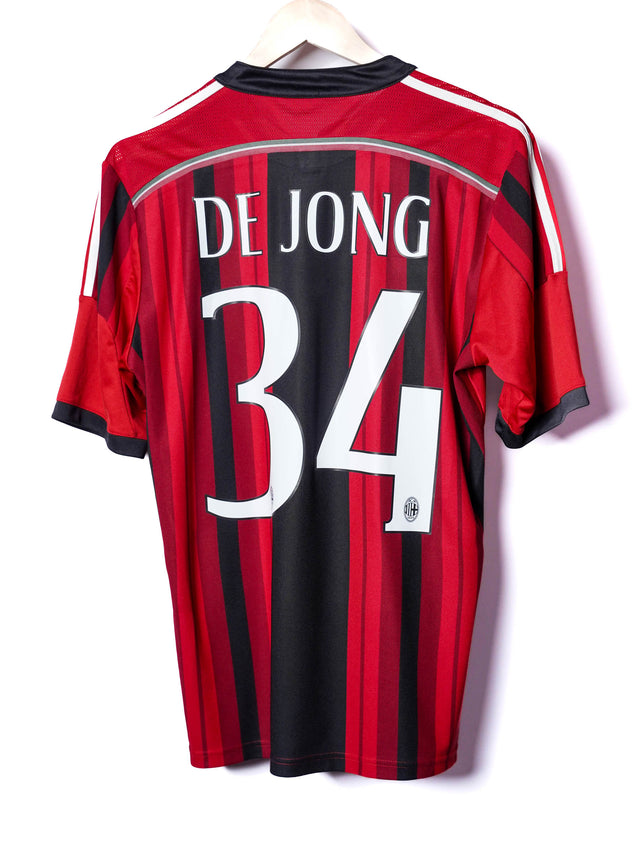 AC Milan 2014/15 Home Shirt De Jong #34 (M)