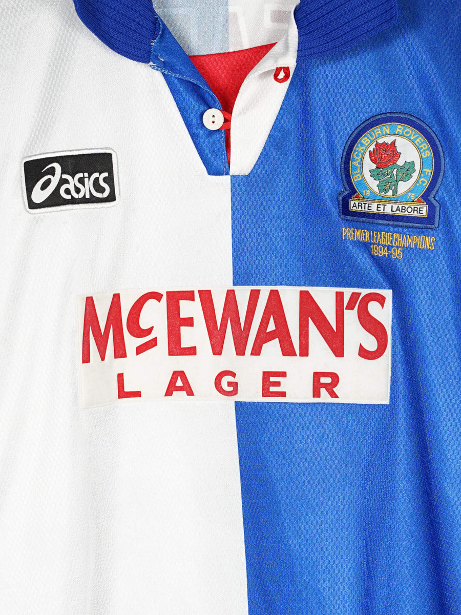 1995/96 Blackburn Rovers Home Shirt Shearer #9 (L)