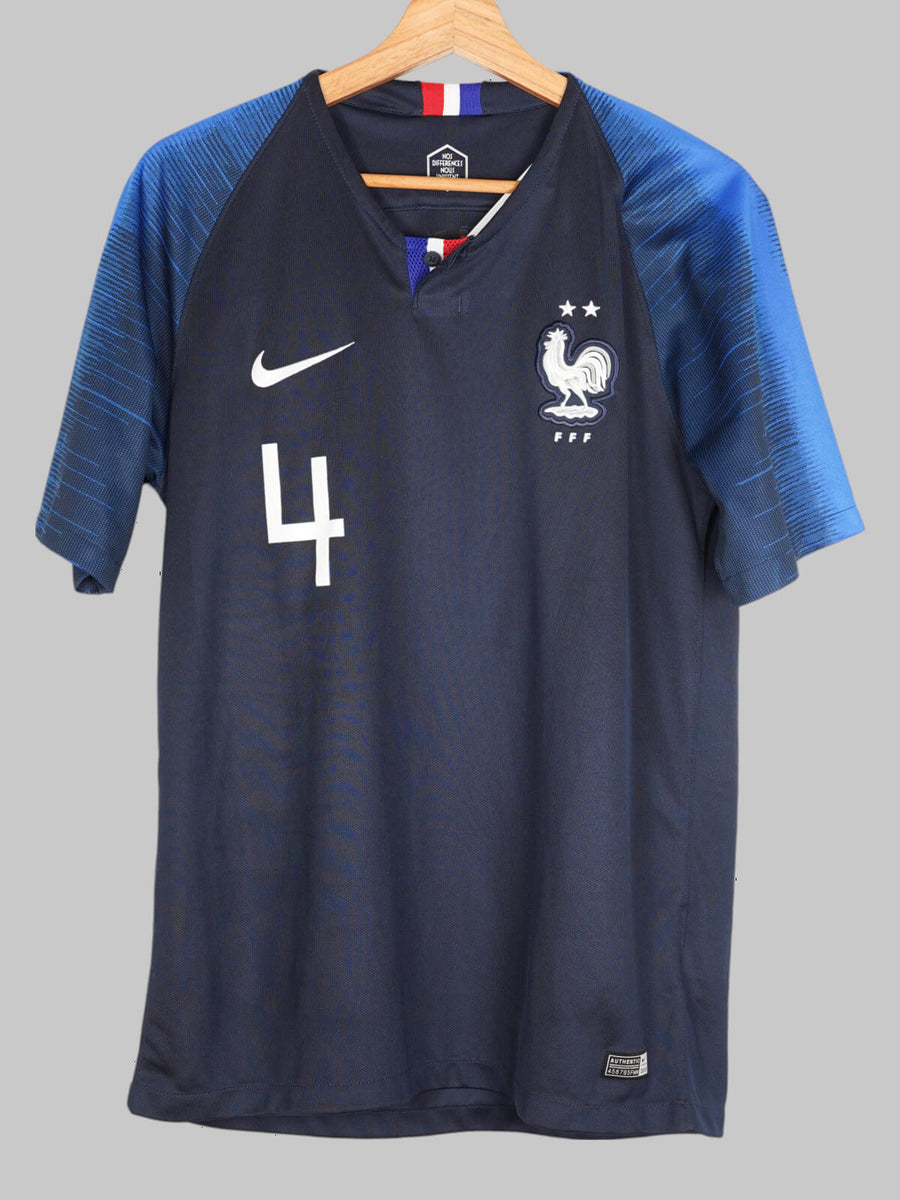 2018/19 France Varane #4 Home Shirt (M)