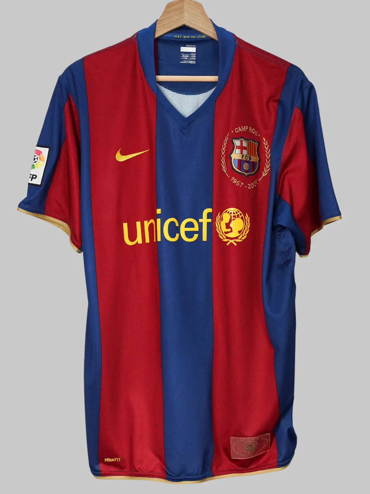 FC Barcelona Home Shirt 2007/8 Ronaldinho #10 (L)