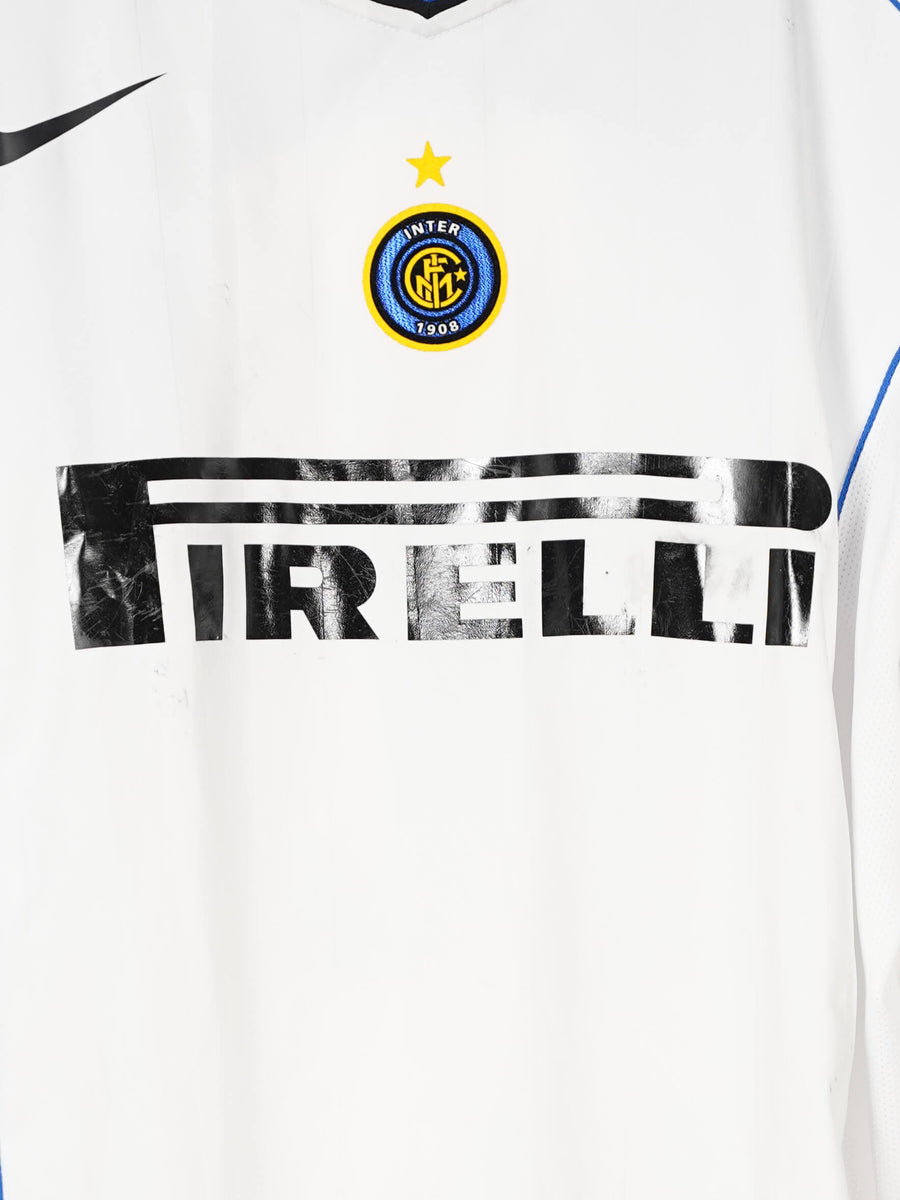 2004/05 Inter Milan Adriano #10 Away Shirt L/S Signed (L)