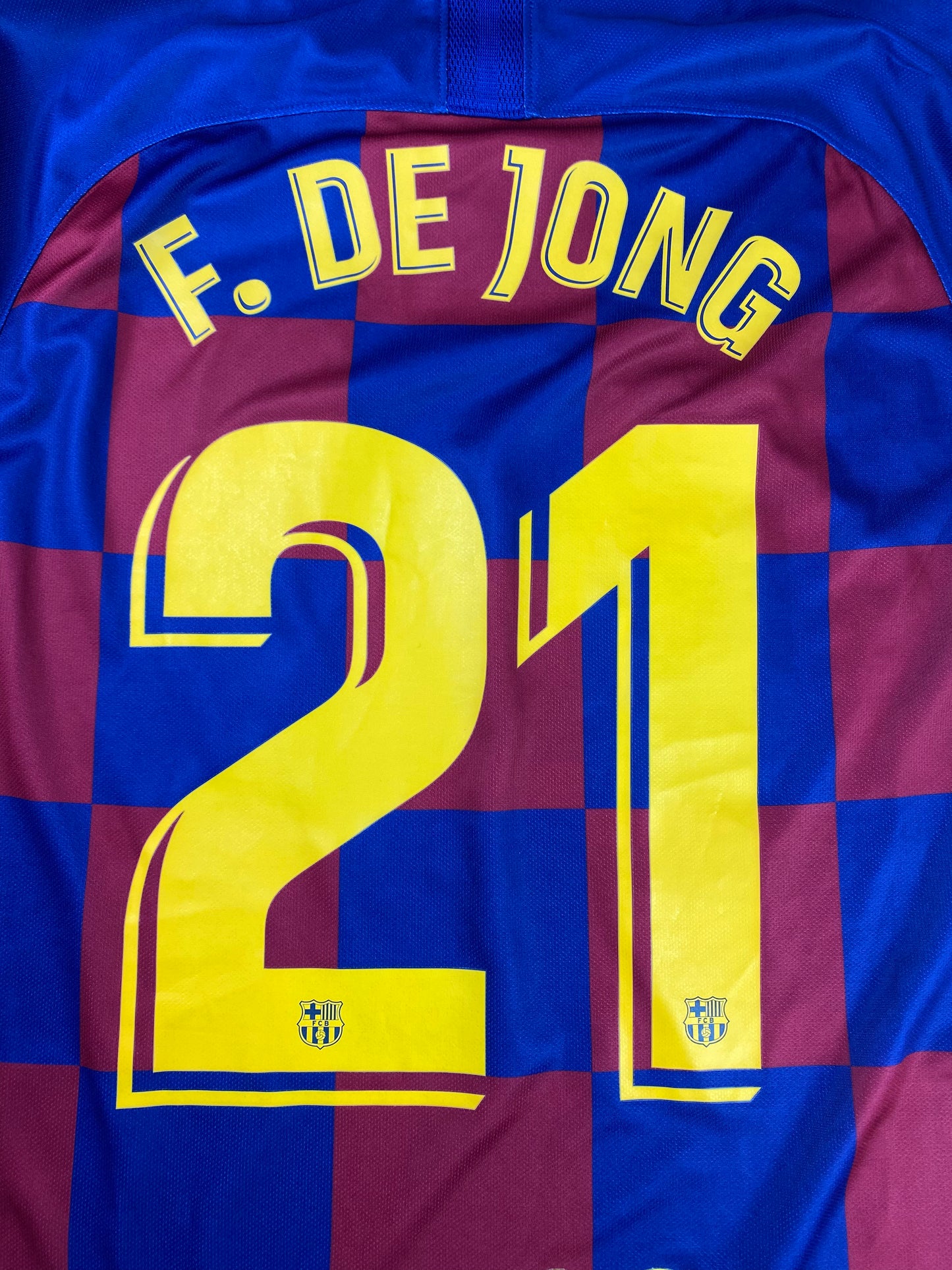 FC Barcelona Home Shirt 2019/20 Frenkie de Jong #21 - 10/10 - L