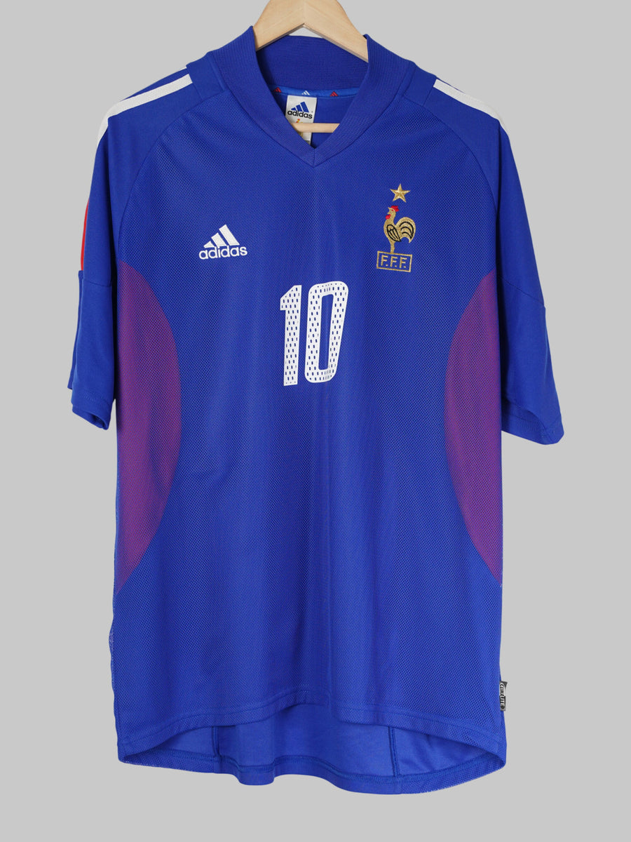 2002-04 France Zidane #10 Home Shirt (L)