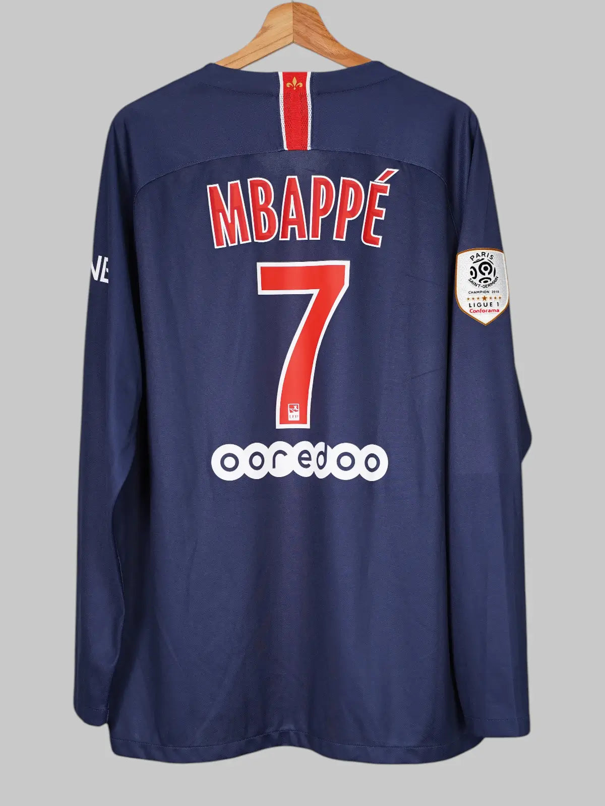 PSG Home Shirt 2018/19 Mbappe #7 L/S (XXL)