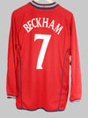 2002/4 England Beckham #7 Away Shirt L/S (M) Umbro
