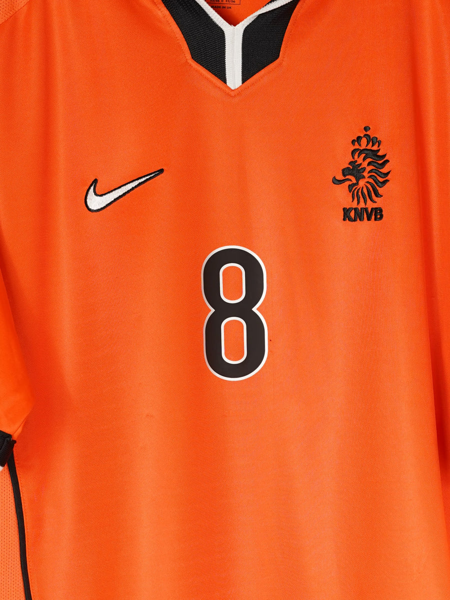 1998/99 Netherlands Bergkamp #8 Home Shirt (L)